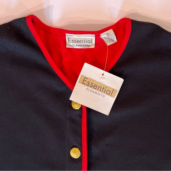 Vintage Eighties Essential Elements Knit Button Cardigan Size XL Retro NEW - Picture 4 of 12